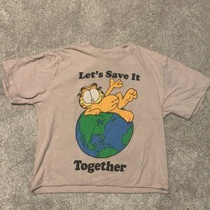 cropped extra small garfield tshirt from target